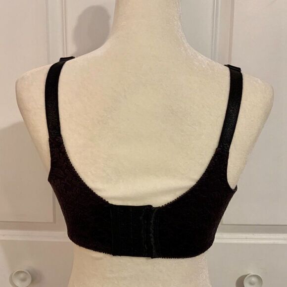 Bali Black Soft Cup Full Coverage Wide Strap Supportive Bra Size 36D - Picture 5 of 8
